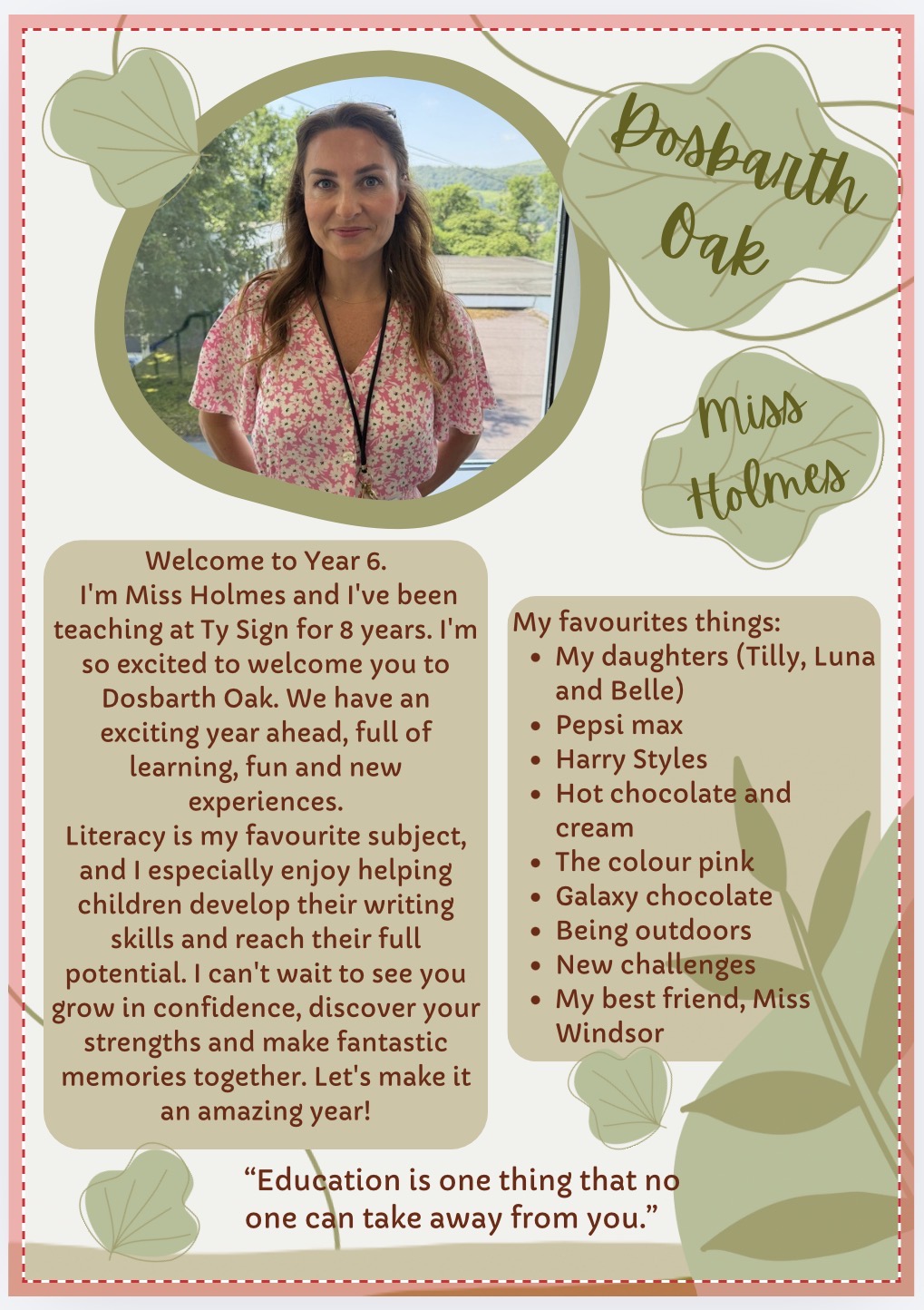Miss Holmes Dosbarth Oak